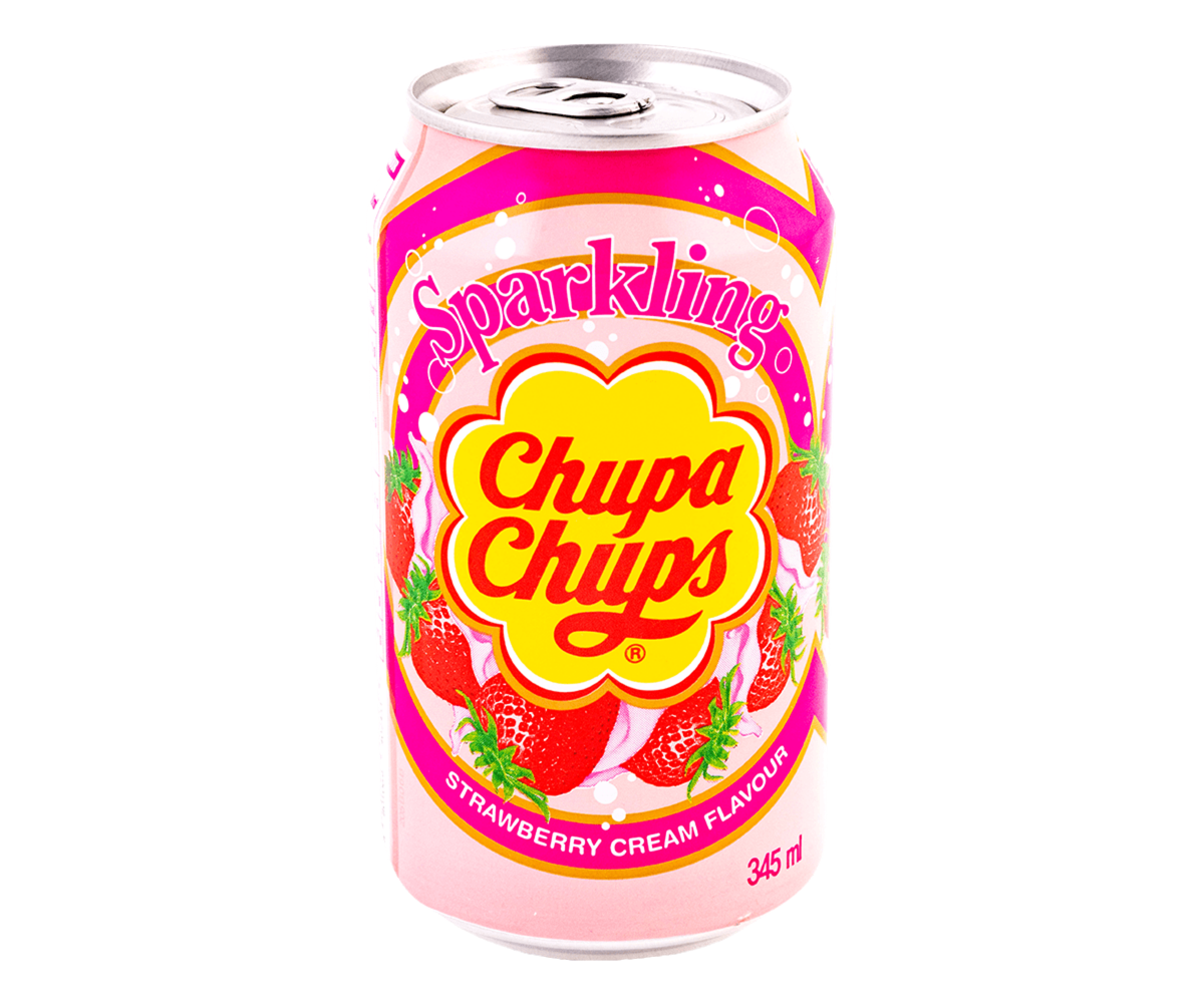 Chupa Chups Sparkling Strawberry & Cream 345ml