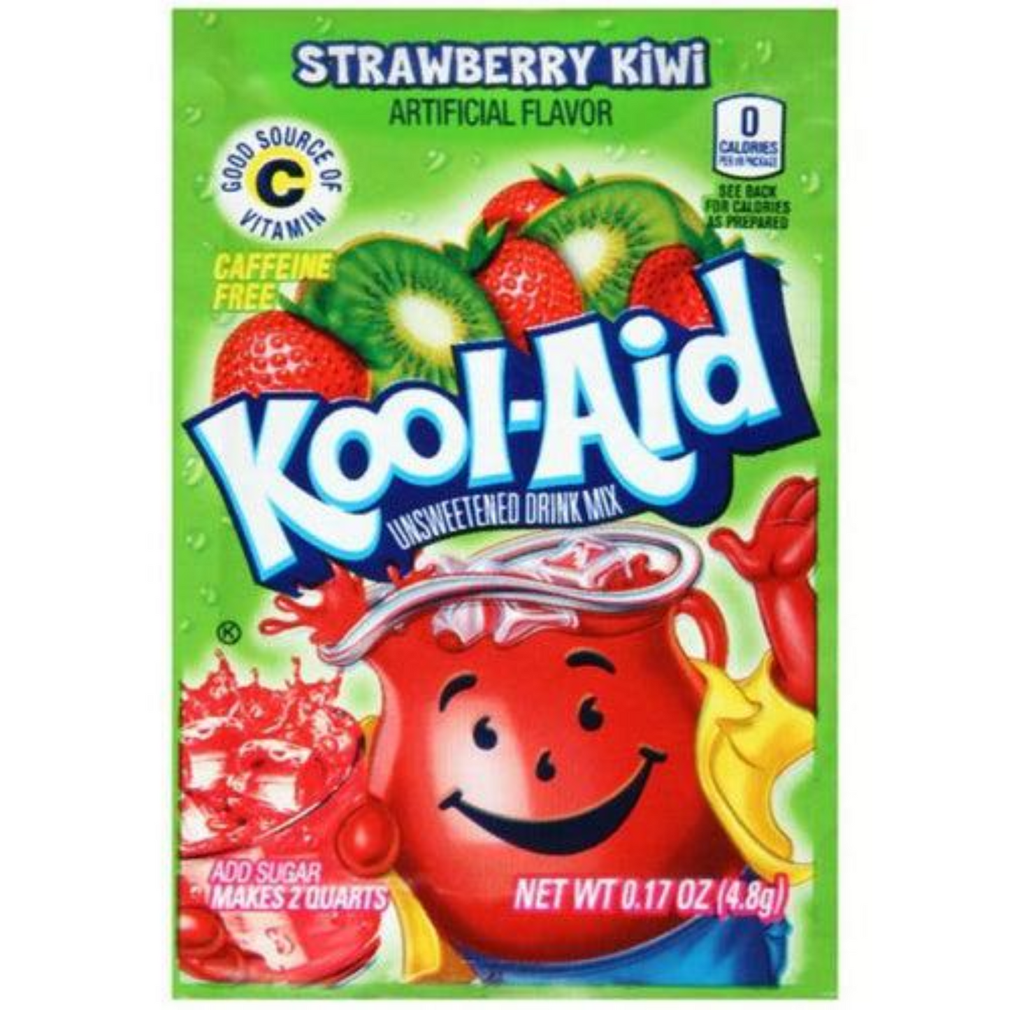 Kool Aid Strawberry Kiwi Unsweetened Drink Mix 4.8g