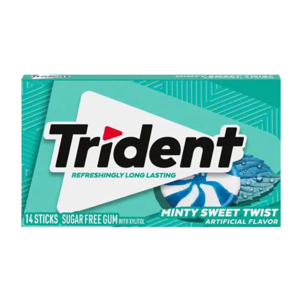 Trident Minty Sweet Twist Chewing Gum Box