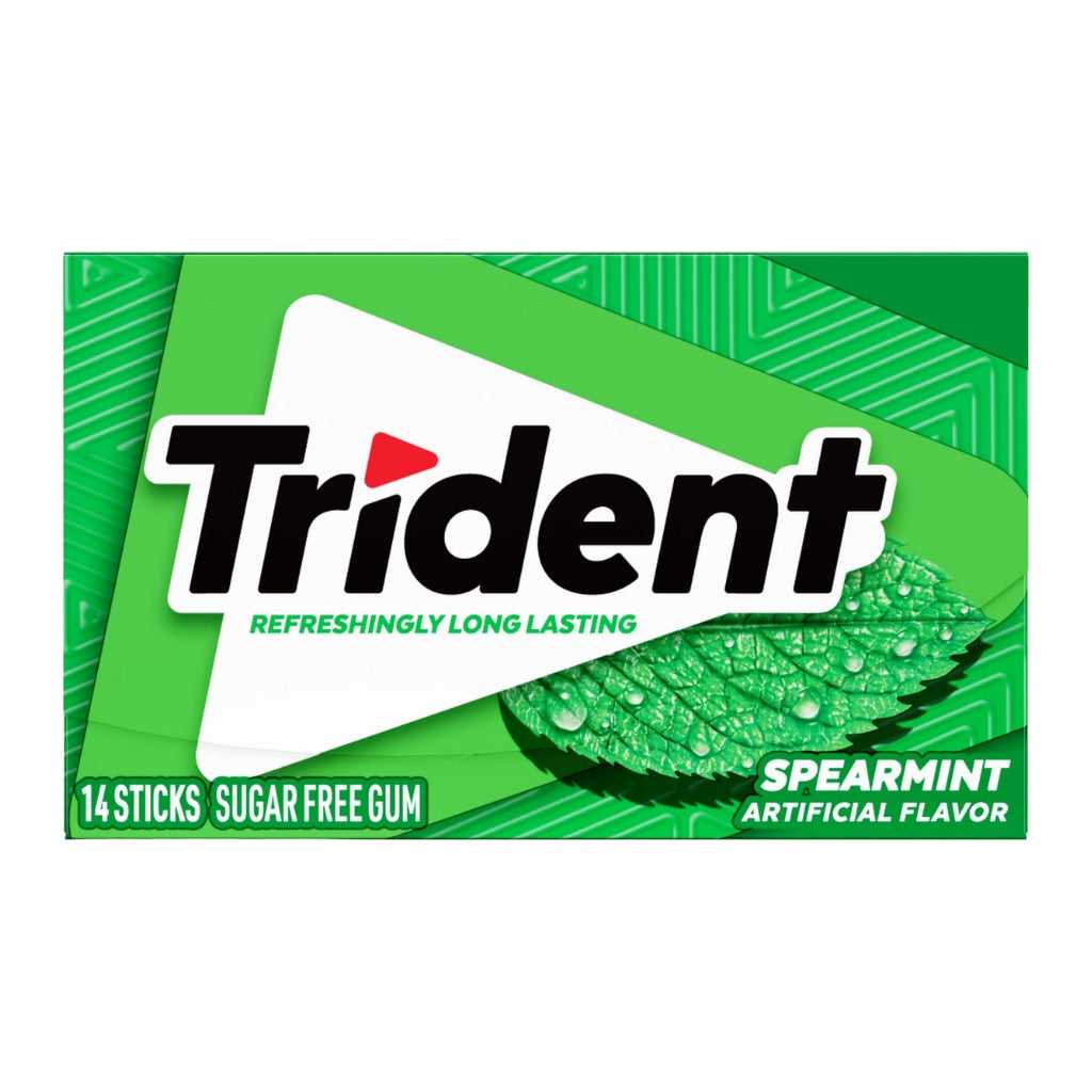 Trident Spearmint Chewing Gum 14pc