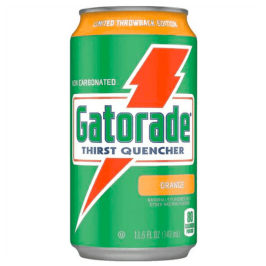 Gatorade Orange Throwback Edition Can 343ml - Gimme Goodies